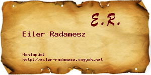 Eiler Radamesz névjegykártya